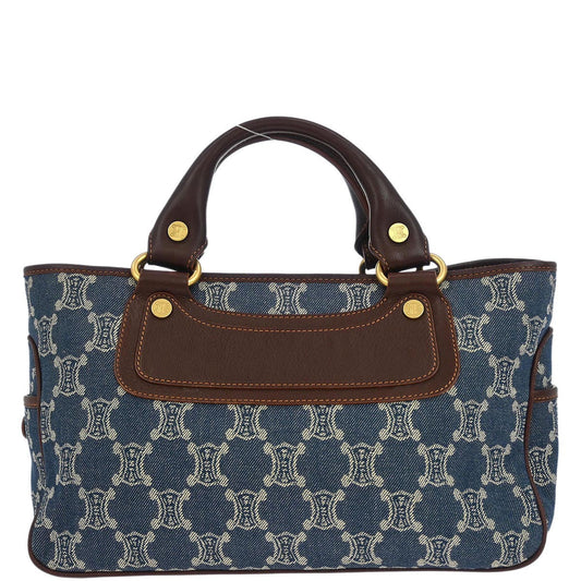 Celine * Blue Denim Macadam Boogie Handbag