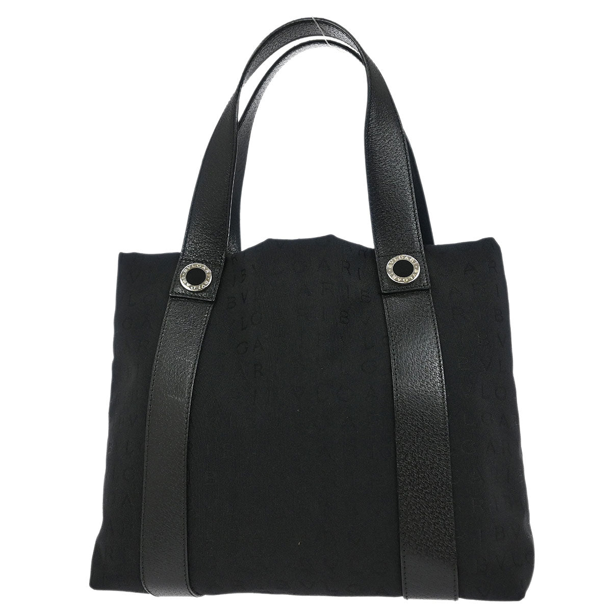 Bvlgari Black Canvas Logomania Tote Handbag