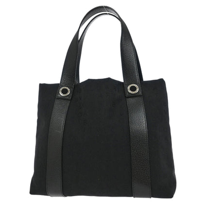 Bvlgari Black Canvas Logomania Tote Handbag