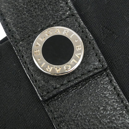 Bvlgari Black Canvas Logomania Tote Handbag