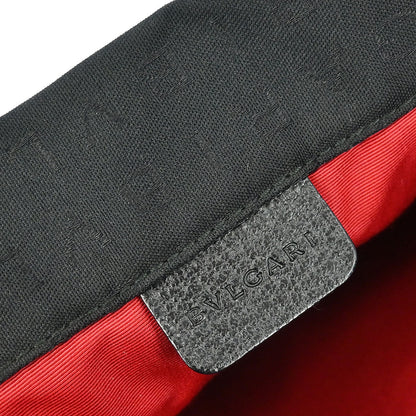 Bvlgari Black Canvas Logomania Tote Handbag