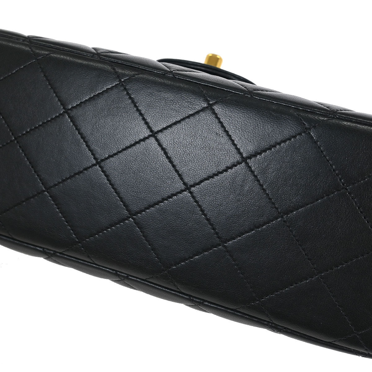 Chanel 1996-1997 Black Lambskin Double Sided Flap Shoulder Bag