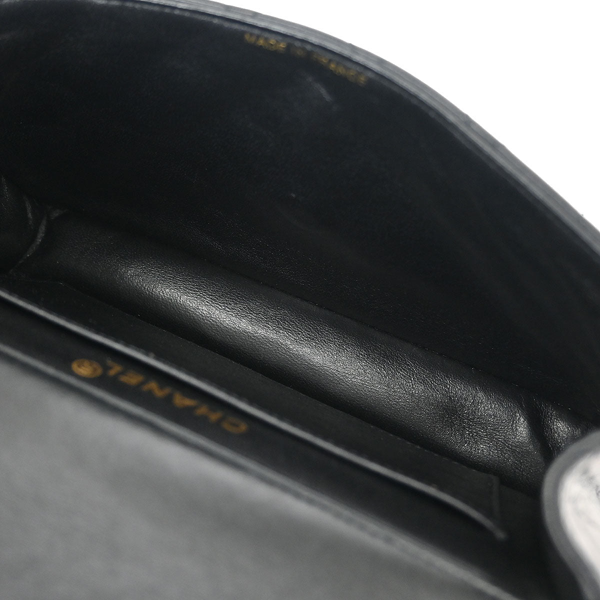 Chanel 1996-1997 Black Lambskin Double Sided Flap Shoulder Bag