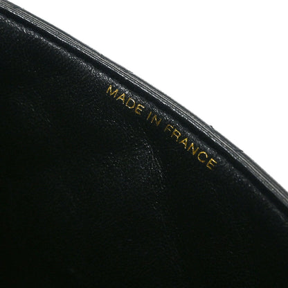 Chanel 1996-1997 Black Lambskin Double Sided Flap Shoulder Bag