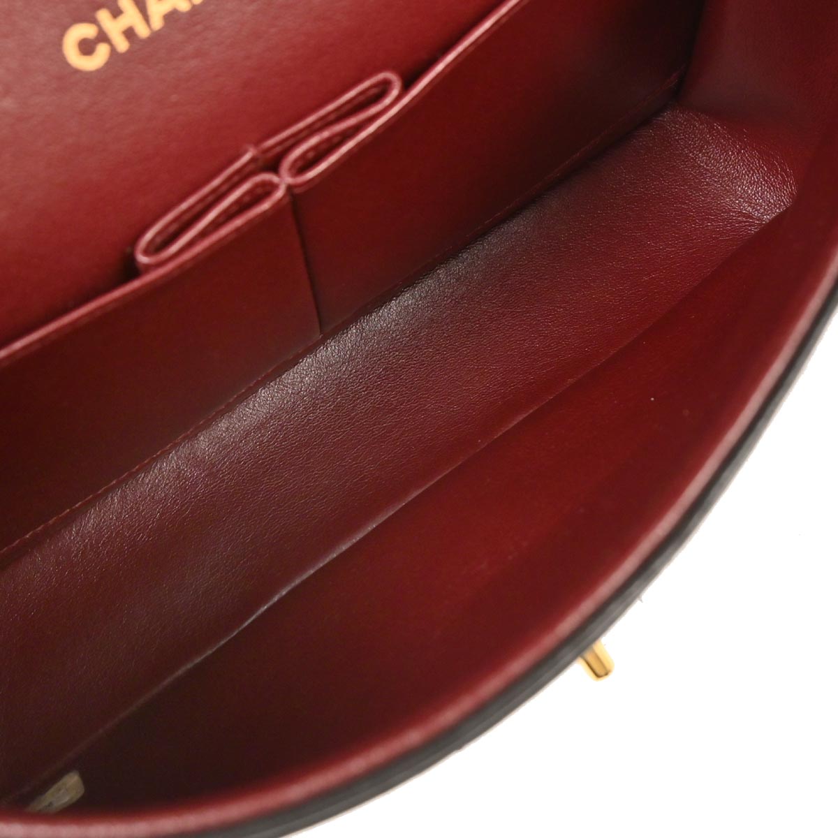 Chanel 1994-1996 Black Lambskin Medium Classic Double Flap Shoulder Bag