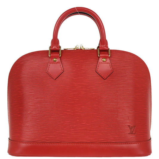 Louis Vuitton Red Epi Alma Handbag M52147