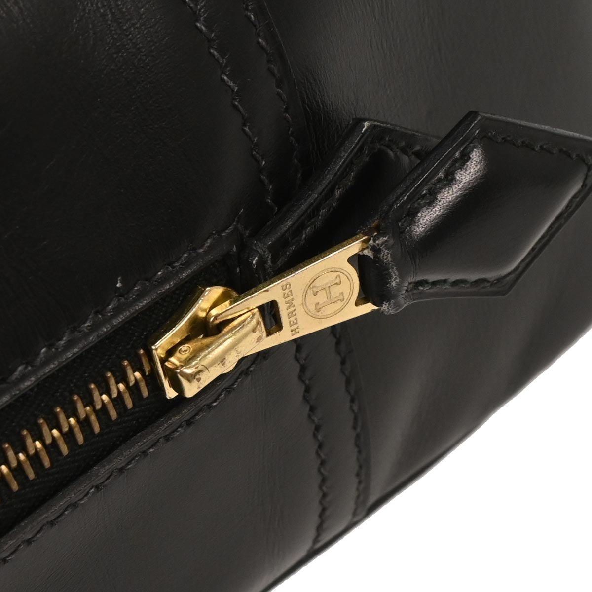 Hermes Black Box Calf Plume 32 Handbag