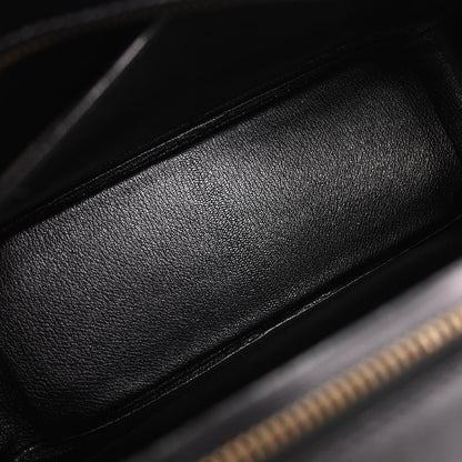 Hermes Black Box Calf Plume 32 Handbag