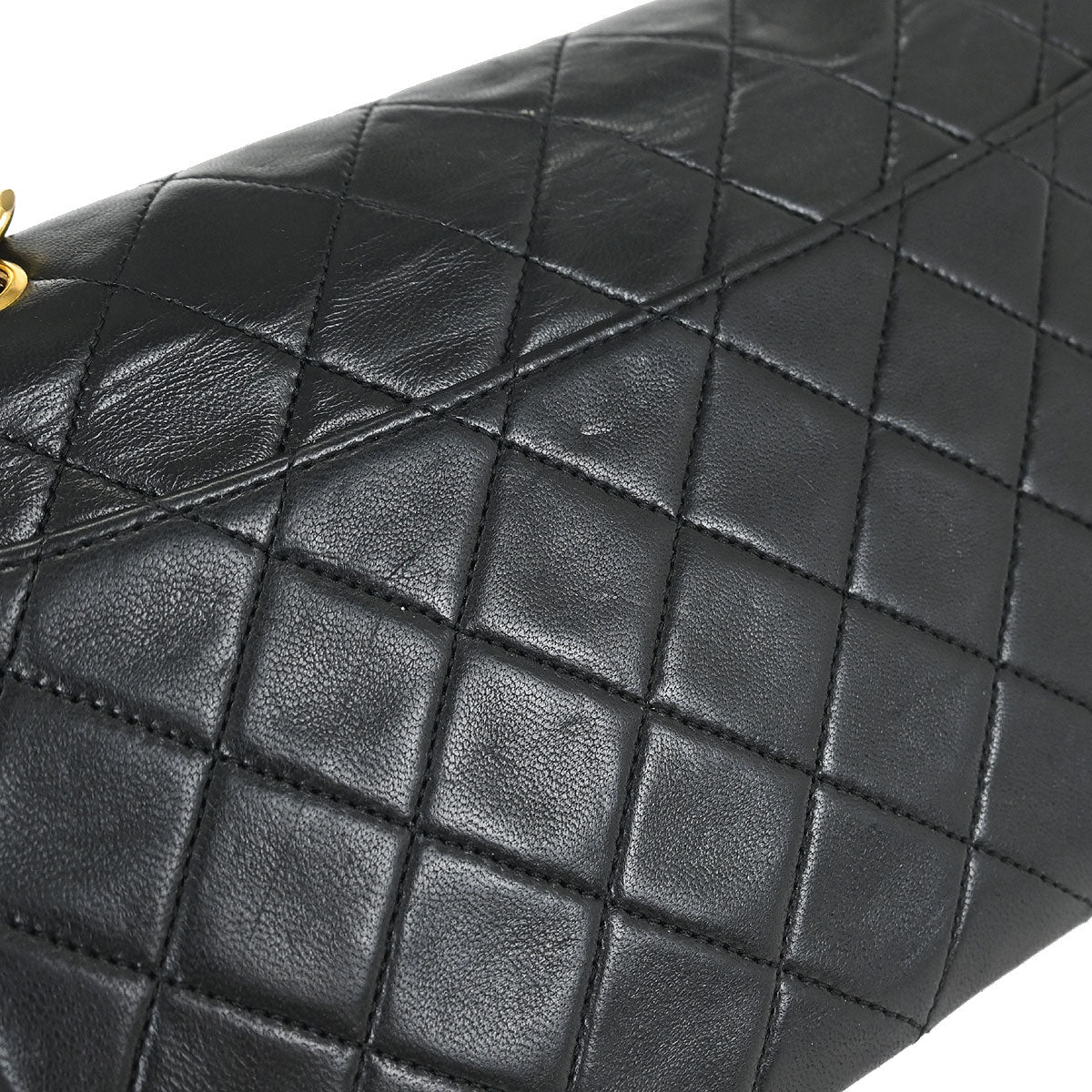 Chanel 1989-1991 Black Lambskin Shoulder Bag