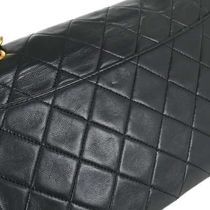 Chanel 1989-1991 Black Lambskin Shoulder Bag