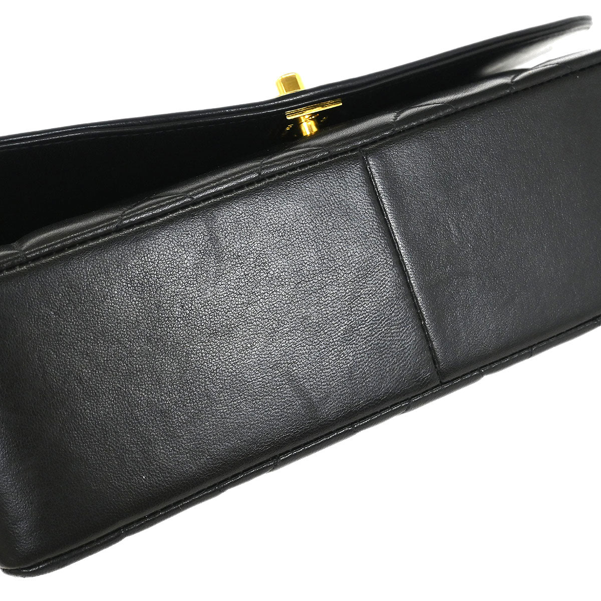 Chanel 1994-1996 Black Lambskin Medium Diana Shoulder Bag