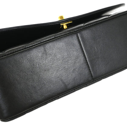 Chanel 1994-1996 Black Lambskin Medium Diana Shoulder Bag