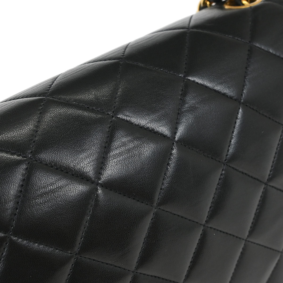 Chanel 1994-1996 Black Lambskin Medium Diana Shoulder Bag