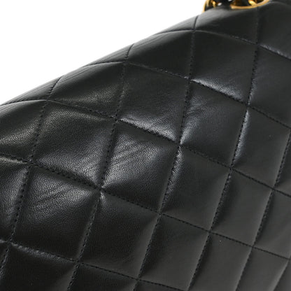 Chanel 1994-1996 Black Lambskin Medium Diana Shoulder Bag