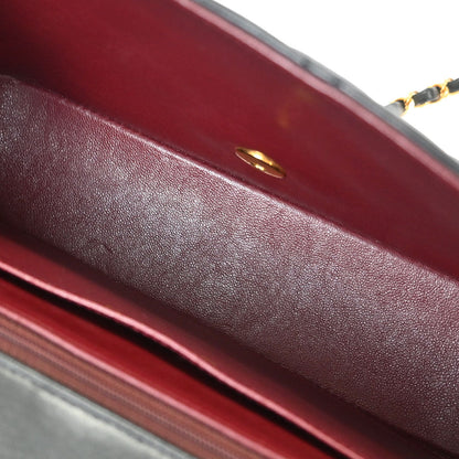 Chanel 1994-1996 Black Lambskin Medium Diana Shoulder Bag