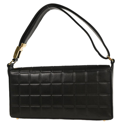 Chanel 2000-2001 Black Lambskin Choco Bar Shoulder Bag