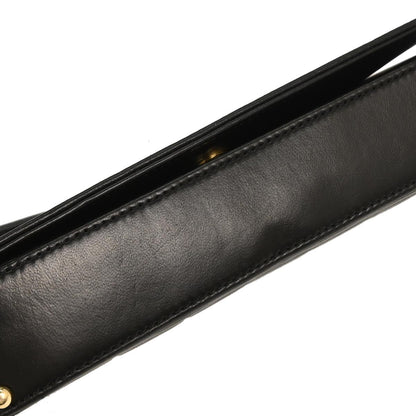 Chanel 2000-2001 Black Lambskin Choco Bar Shoulder Bag