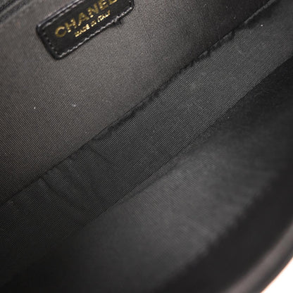 Chanel 2000-2001 Black Lambskin Choco Bar Shoulder Bag