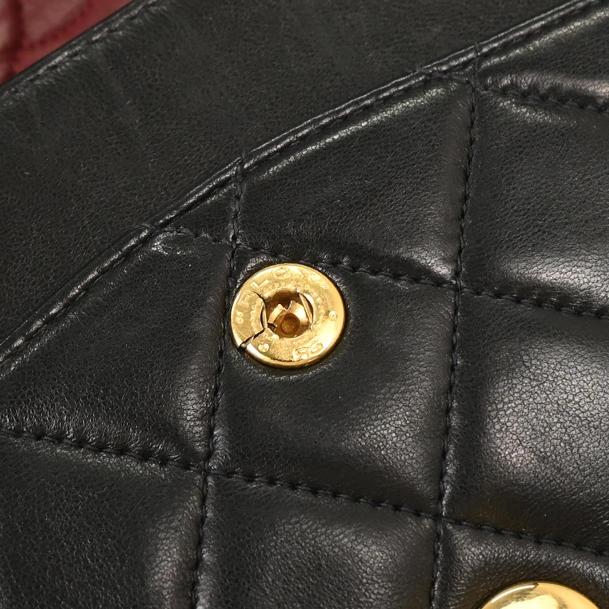 Chanel 1996-1997 Black Lambskin Medium Classic Double Flap Shoulder Bag