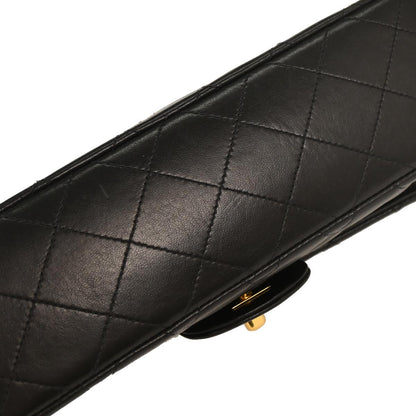 Chanel 1994-1996 Black Lambskin Small Classic Double Flap Shoulder Bag