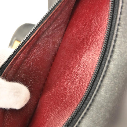 Chanel 1994-1996 Black Lambskin Small Classic Double Flap Shoulder Bag