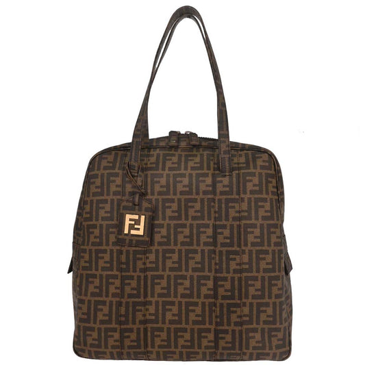 Fendi Brown PVC Zucca Duffle Handbag