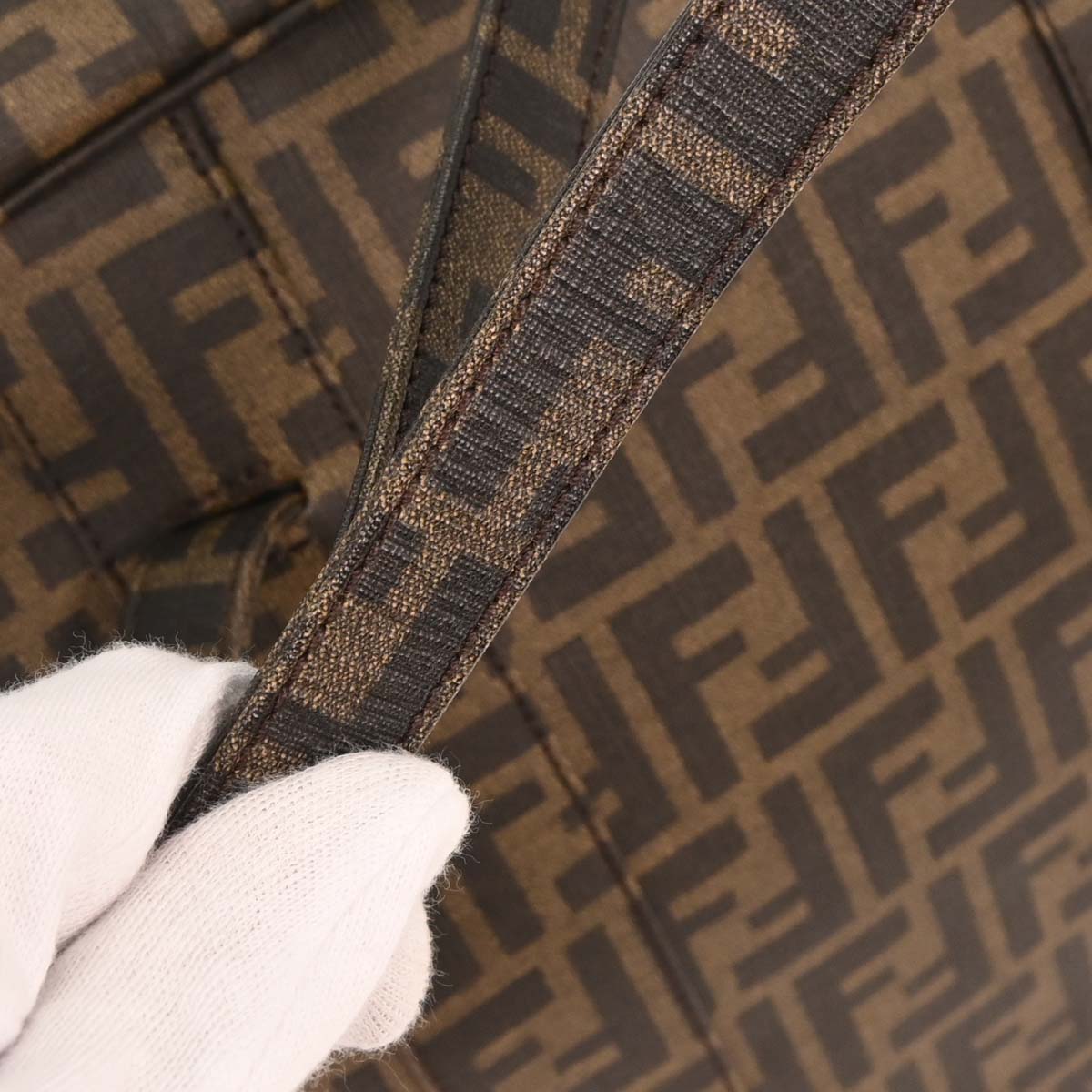 Fendi Brown PVC Zucca Duffle Handbag