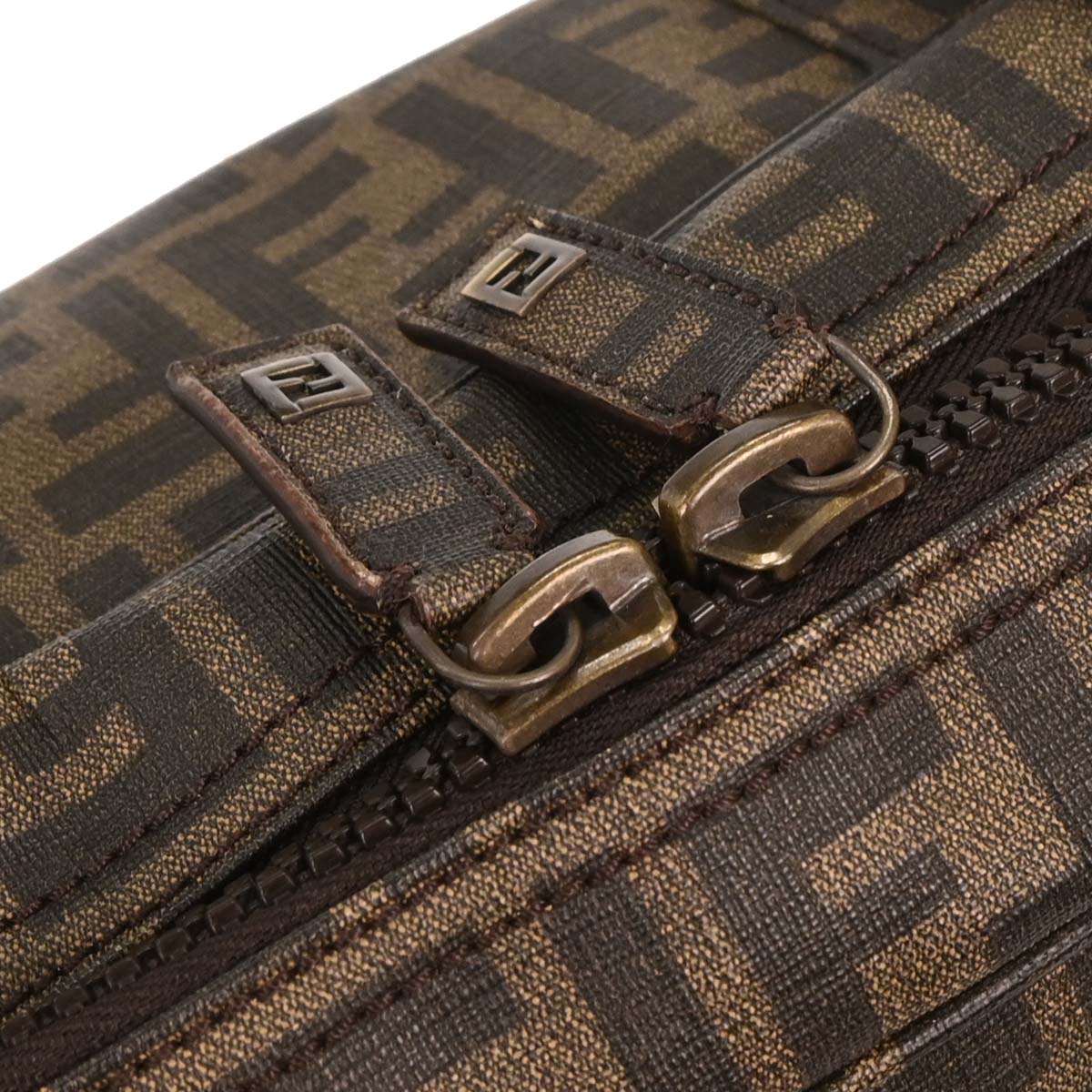 Fendi Brown PVC Zucca Duffle Handbag