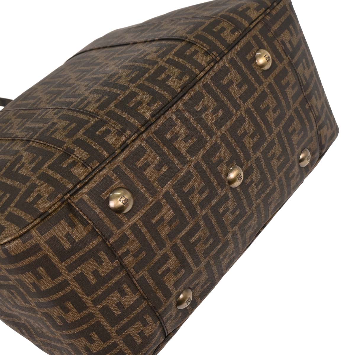 Fendi Brown PVC Zucca Duffle Handbag