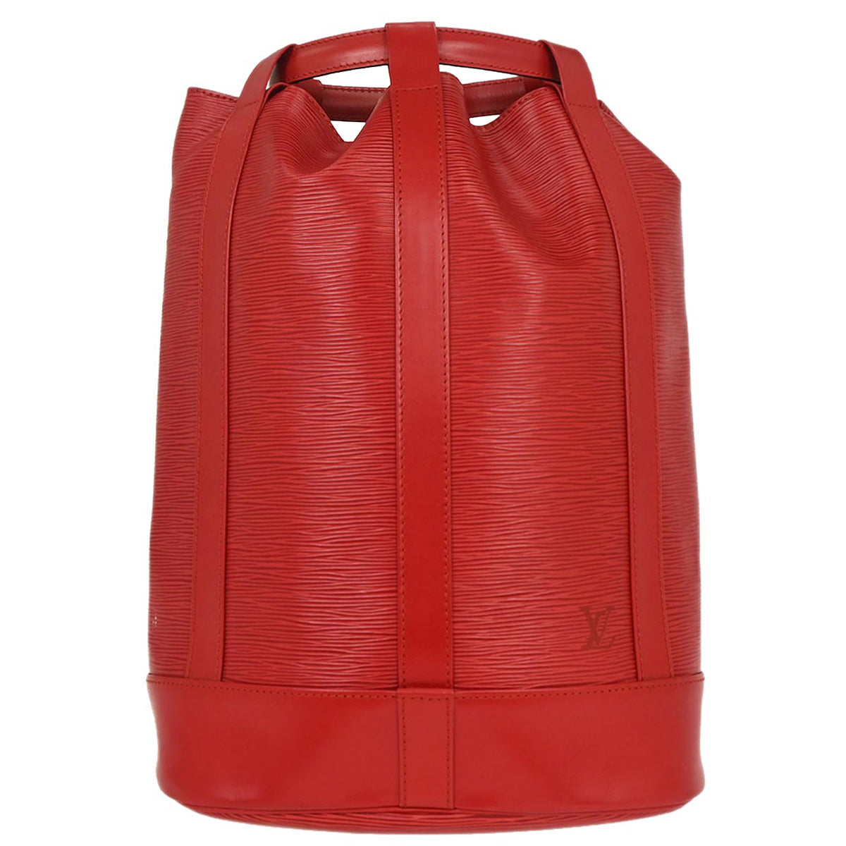 Louis Vuitton Red Epi Randonnee PM Bucket Shoulder Bag M52357