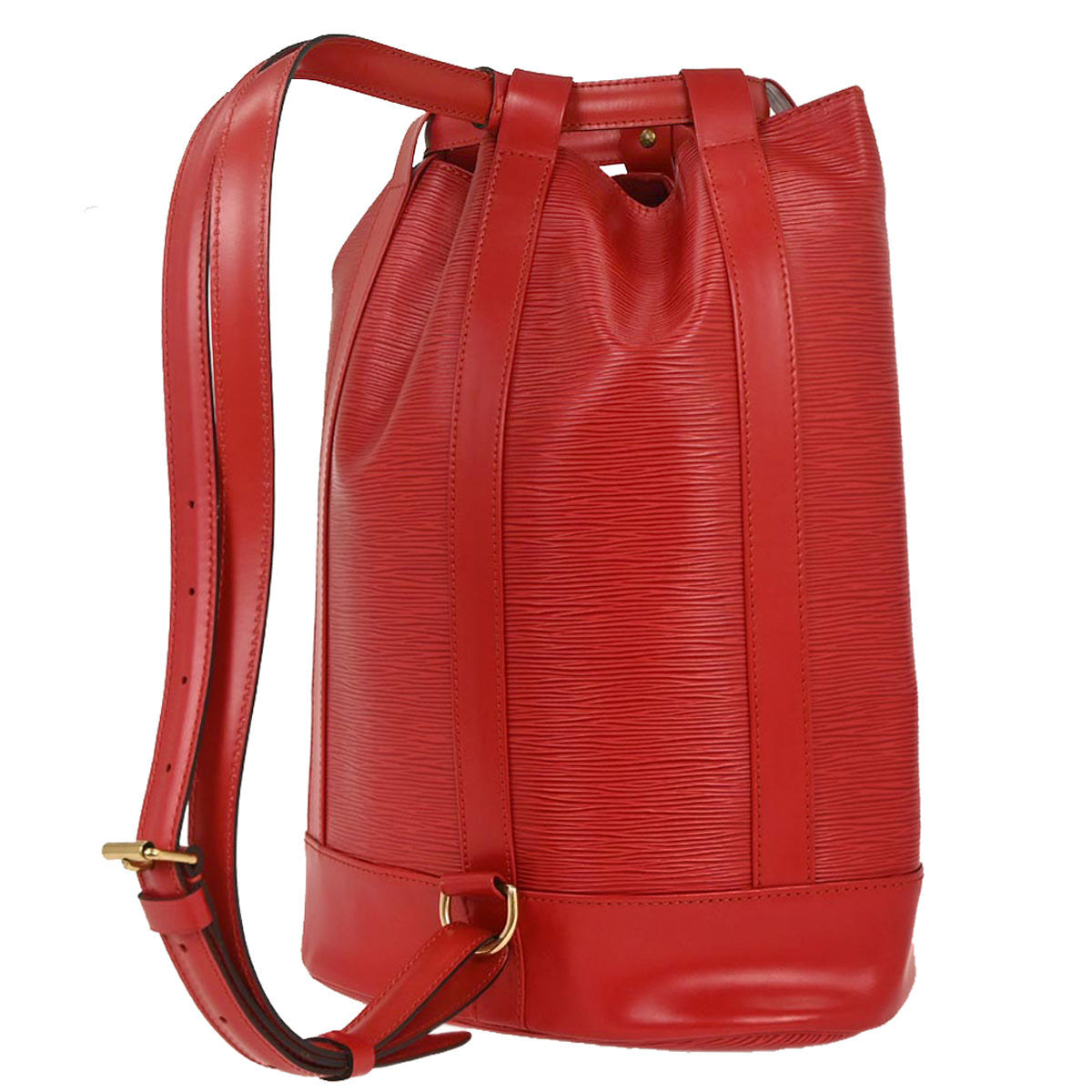 Louis Vuitton Red Epi Randonnee PM Bucket Shoulder Bag M52357