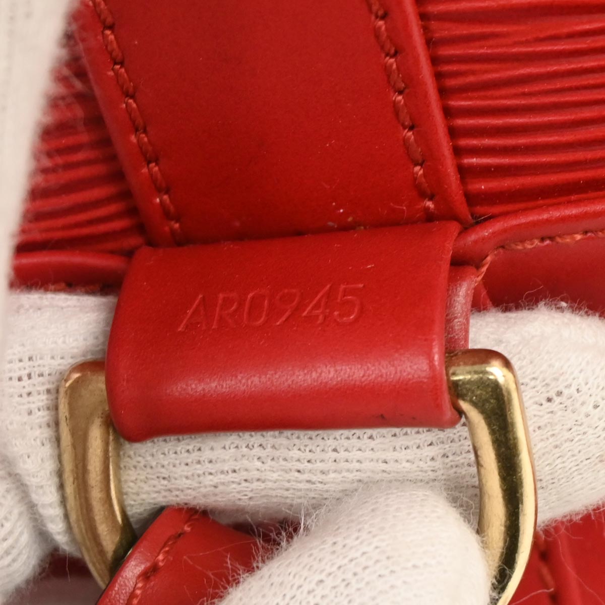 Louis Vuitton Red Epi Randonnee PM Bucket Shoulder Bag M52357