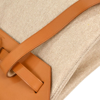 Hermes Beige Toile H Herbag a Dos 2 in 1 Backpack