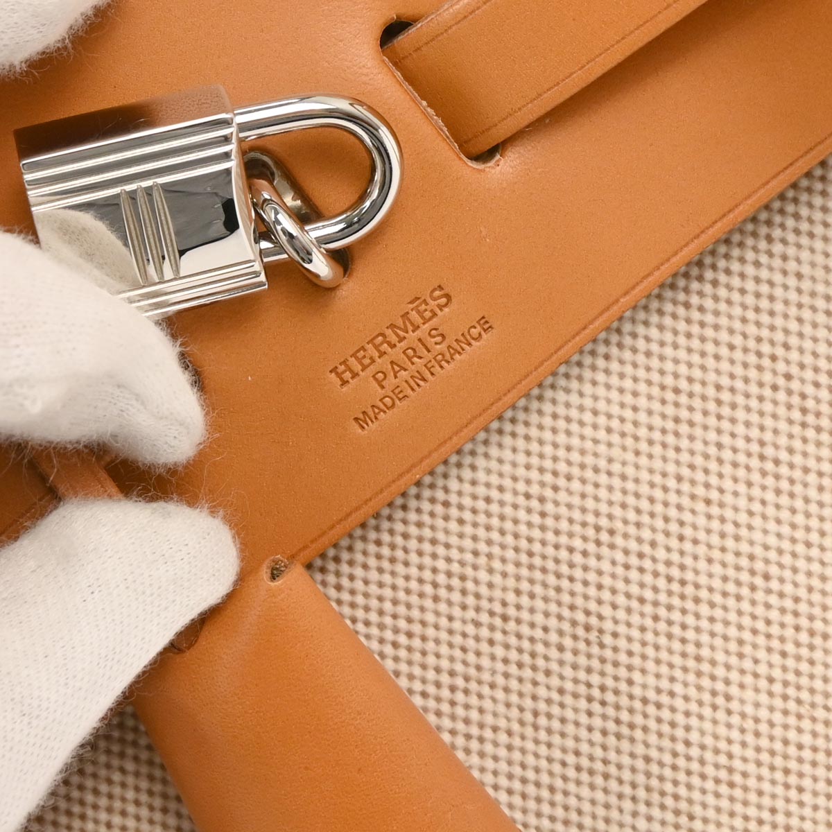 Hermes Beige Toile H Herbag a Dos 2 in 1 Backpack