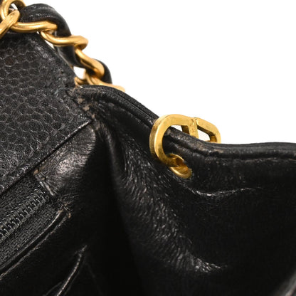 Chanel 1996-1997 Black Caviar Shoulder Bag