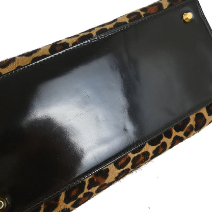 Christian Dior * Pony Hair Beige Leopard Lady Dior Handbag