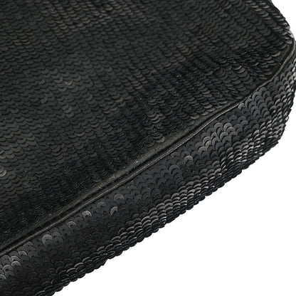 Fendi * Black Lizard Sequins Baguette Handbag