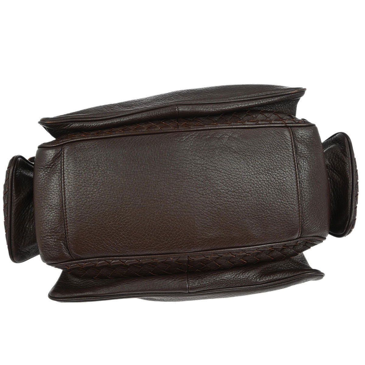 Bottega Veneta Brown Leather Intrecciato Cocker Handbag