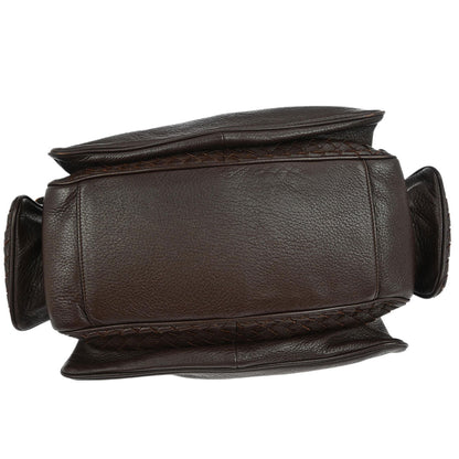 Bottega Veneta Brown Leather Intrecciato Cocker Handbag