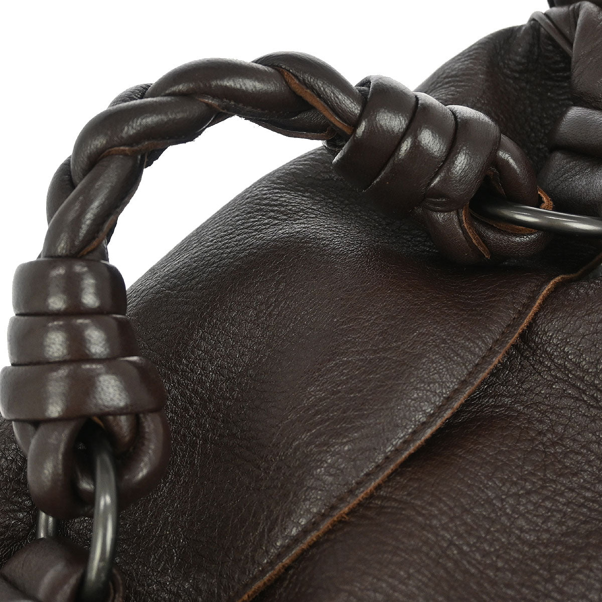 Bottega Veneta Brown Leather Intrecciato Cocker Handbag