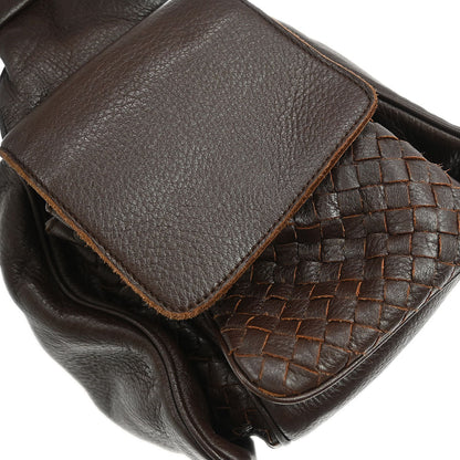 Bottega Veneta Brown Leather Intrecciato Cocker Handbag
