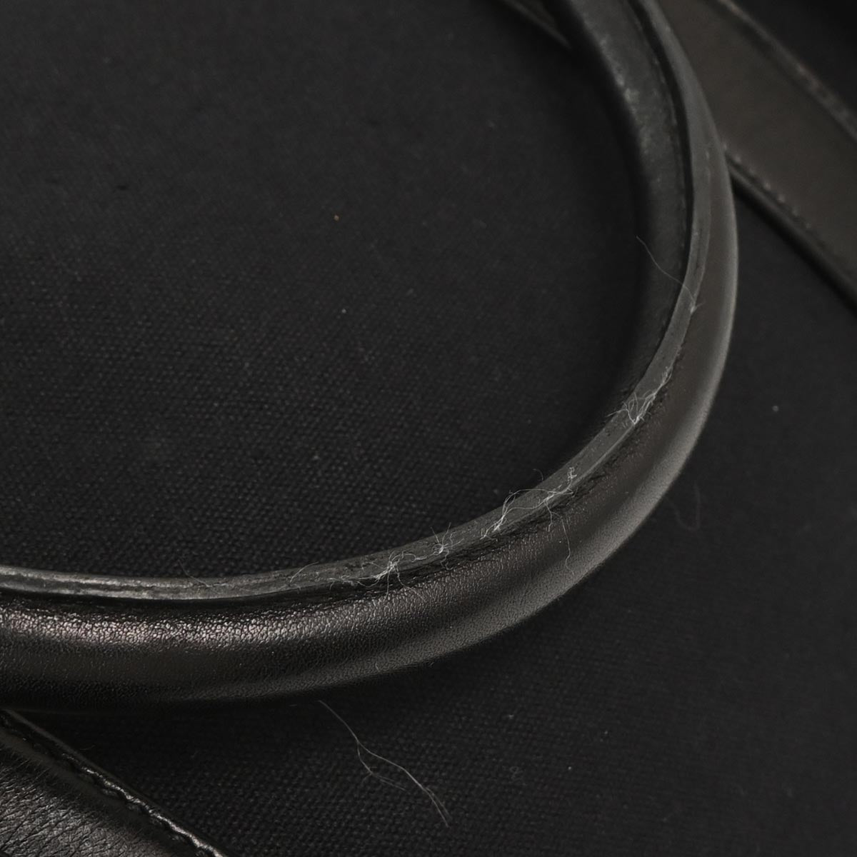 Chanel 1989-1991 Black Canvas Lambskin Bicolore 2way Shoulder Duffle Handbag