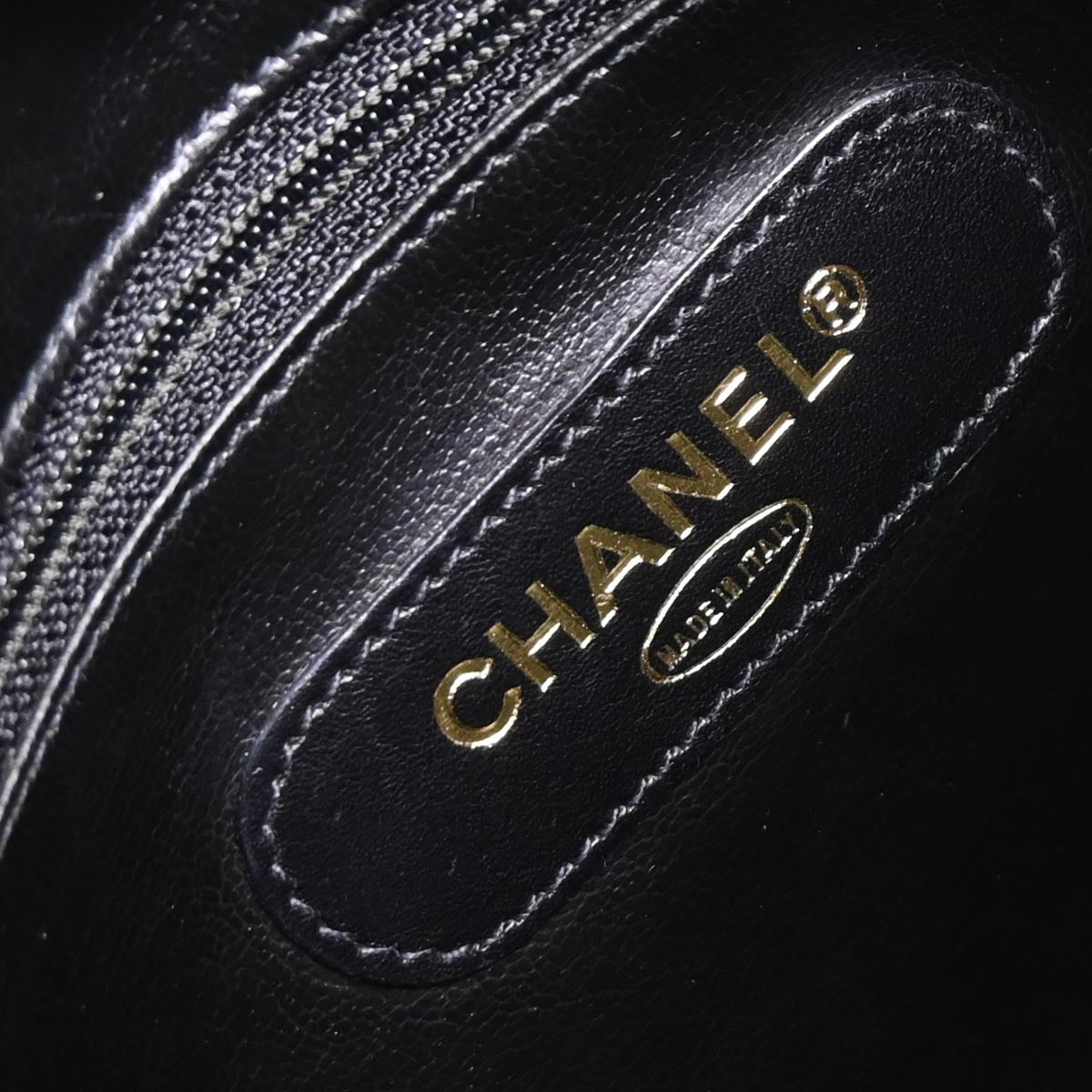 Chanel 1989-1991 Black Canvas Lambskin Bicolore 2way Shoulder Duffle Handbag