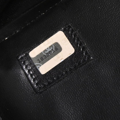 Chanel 1989-1991 Black Canvas Lambskin Bicolore 2way Shoulder Duffle Handbag