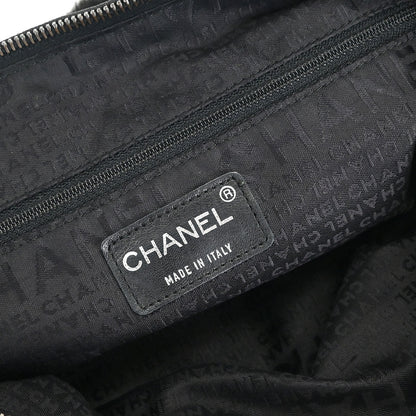 Chanel * 2001-2003 Black Lapin Fur Chain Hobo Handbag