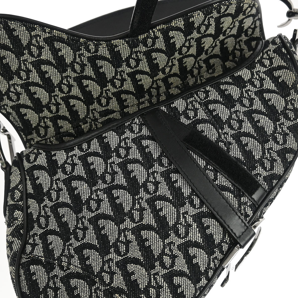 Christian Dior Black Trotter Saddle Handbag