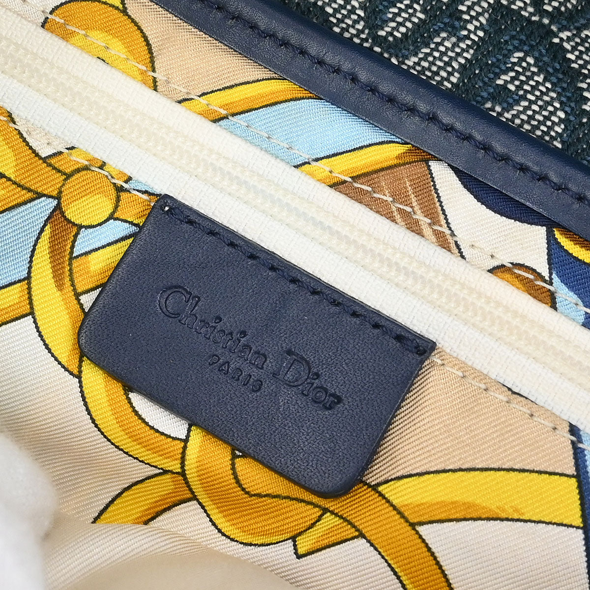 Christian Dior Navy Trotter Saddle Handbag