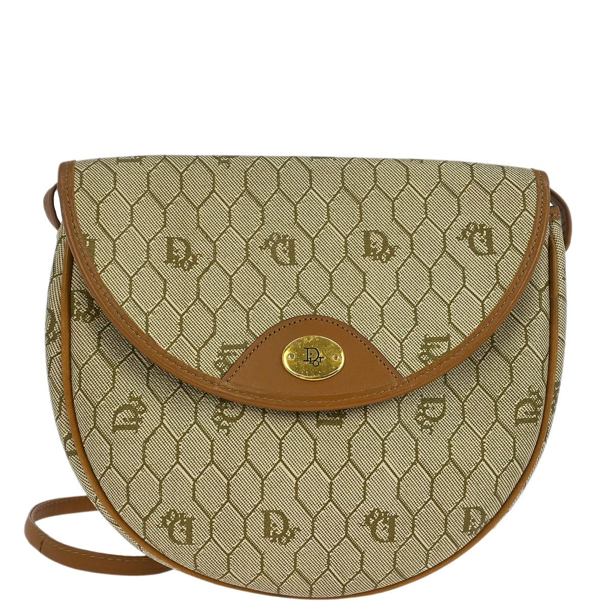 Christian Dior Beige PVC Honeycomb Shoulder Bag