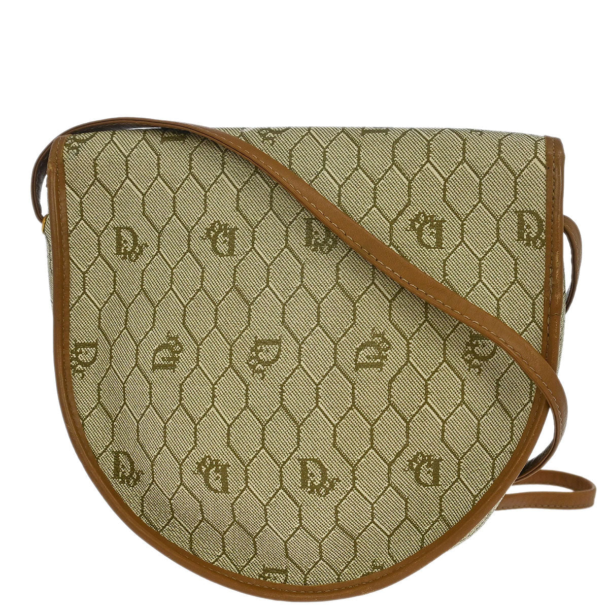 Christian Dior Beige PVC Honeycomb Shoulder Bag
