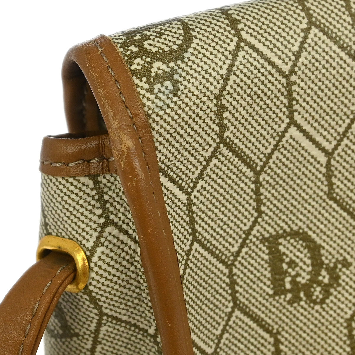 Christian Dior Beige PVC Honeycomb Shoulder Bag